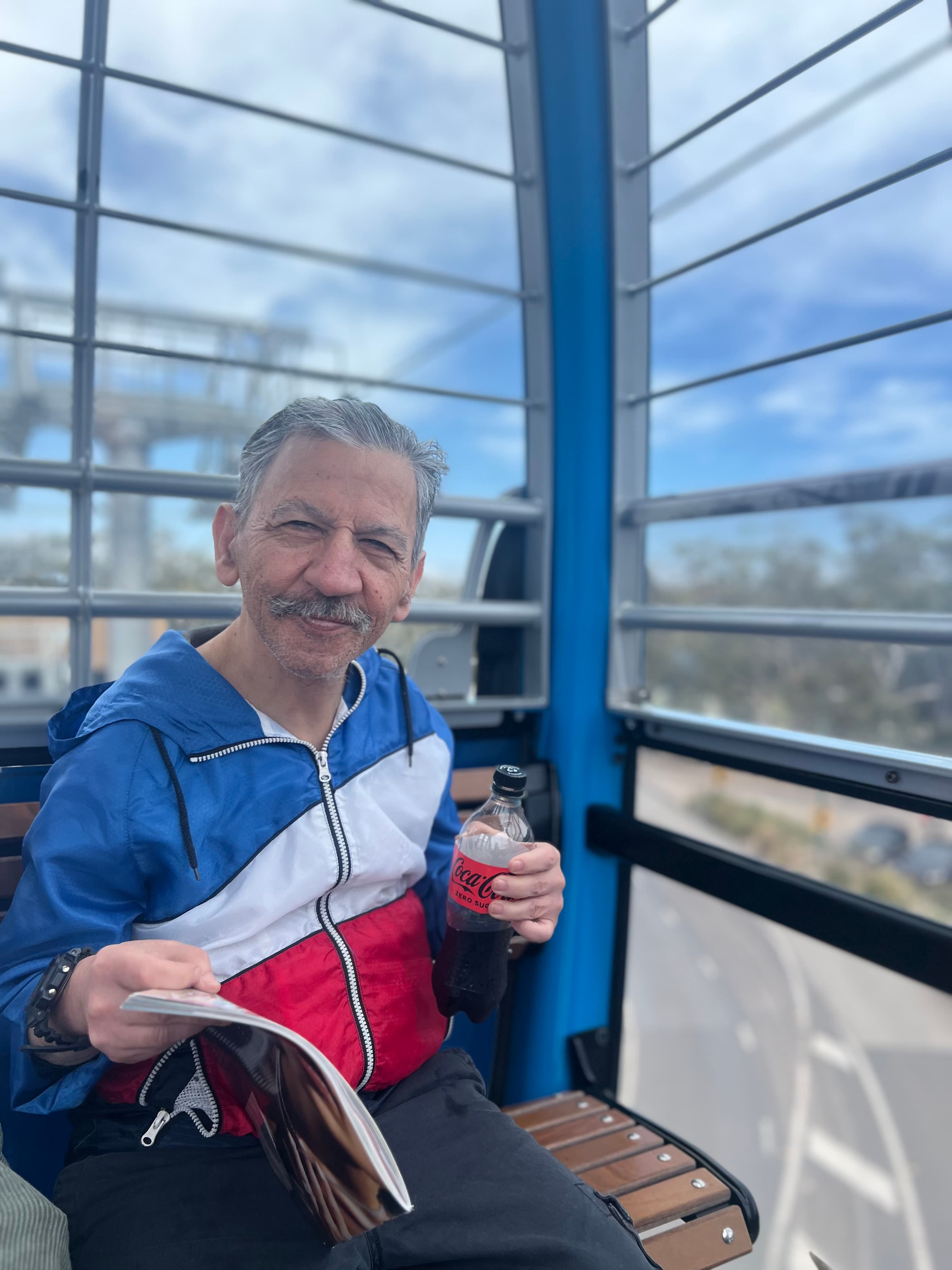 A participant on a relaxed day out at the Melbourne Star.
